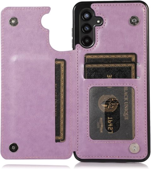 ETUI SAMSUNG GALAXY A13 5G FIOLETOWE PORTFEL NA MAGNES NA KARTY CARD HOLDER ETUI SAMSUNG GALAXY A13 5G FIOLETOWE PORTFEL NA MAGNES NA KARTY CARD HOLDER