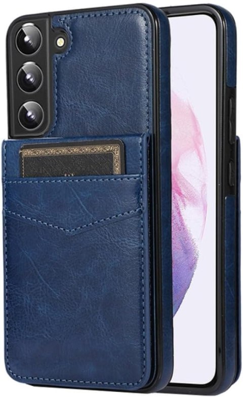 ETUI SAMSUNG GALAXY S21 FE 5G NIEBIESKIE PORTFEL NA KARTY CARD HOLDER ETUI SAMSUNG GALAXY S21 FE 5G NIEBIESKIE PORTFEL NA KARTY CARD HOLDER