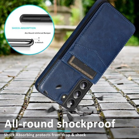 ETUI SAMSUNG GALAXY S21 FE 5G NIEBIESKIE PORTFEL NA KARTY CARD HOLDER ETUI SAMSUNG GALAXY S21 FE 5G NIEBIESKIE PORTFEL NA KARTY CARD HOLDER