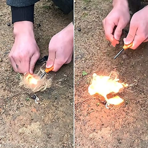 KRZESIWO Survival Fire Starter ZESTAW KLUCZYK +GWIZDEK LINIJKA OTWIERACZ KRZESIWO Survival Fire Starter ZESTAW KLUCZYK +GWIZDEK LINIJKA OTWIERACZ