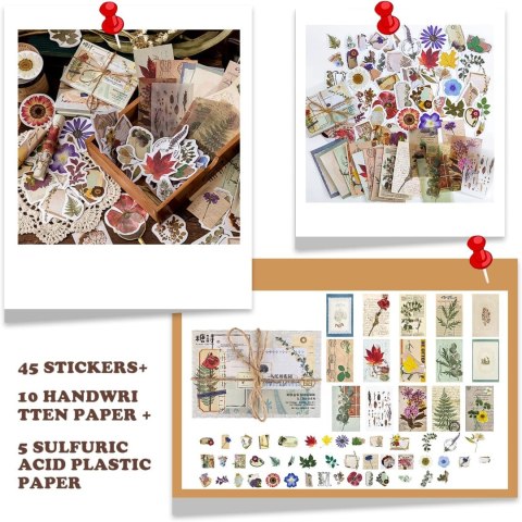 ZESTAW 180 NAKLEJEK SCRAPBOOKING VINTAGE NATURALNY ROŚLINY RETRO WASHI DIY ZESTAW 180 NAKLEJEK SCRAPBOOKING VINTAGE NATURALNY ROŚLINY RETRO WASHI DIY