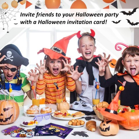 12x ZAPROSZENIA NA IMPREZĘ HALLOWEEN KOPERTA POCZTÓWKA NAKLEJKI J.NIEMIECKI 12x ZAPROSZENIA NA IMPREZĘ HALLOWEEN KOPERTA POCZTÓWKA NAKLEJKI J.NIEMIECKI