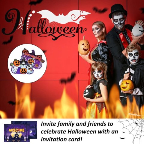 12x ZAPROSZENIA NA IMPREZĘ HALLOWEEN KOPERTA POCZTÓWKA NAKLEJKI J.NIEMIECKI 12x ZAPROSZENIA NA IMPREZĘ HALLOWEEN KOPERTA POCZTÓWKA NAKLEJKI J.NIEMIECKI