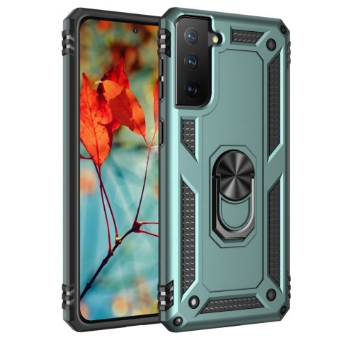 ETUI DO SAMSUNG GALAXY S21 ULTRA Z RINGIEM NA PALEC CASE CZARNO ZIELONE ETUI DO SAMSUNG GALAXY S21 ULTRA Z RINGIEM NA PALEC CASE CZARNO ZIELONE