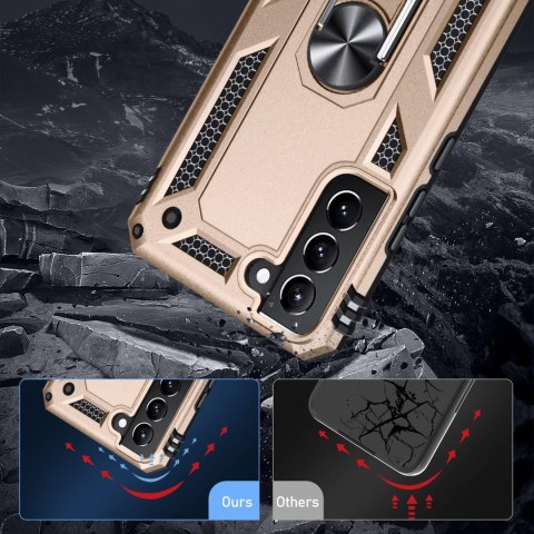 ETUI DO SAMSUNG GALAXY S21+ Z RINGIEM NA PALEC CASE ZŁOTY SILIKONOWY ETUI DO SAMSUNG GALAXY S21+ Z RINGIEM NA PALEC CASE ZŁOTY SILIKONOWY