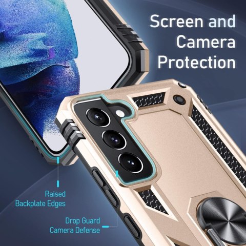 ETUI DO SAMSUNG GALAXY S22 Z RINGIEM NA PALEC CASE ZŁOTY SILIKONOWY ETUI DO SAMSUNG GALAXY S22 Z RINGIEM NA PALEC CASE ZŁOTY SILIKONOWY
