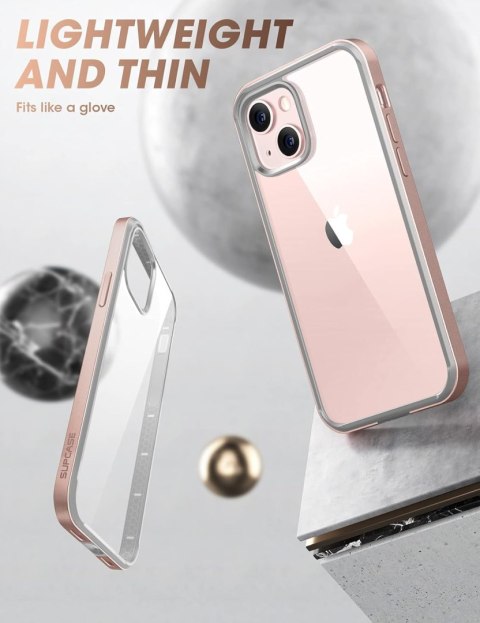 ETUI OCHRONNE APPLE IPHONE 13 PRZEZROCZYSTE RÓŻOWA RAMKA CASE A2482