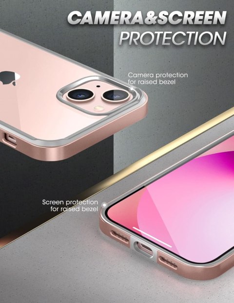 ETUI OCHRONNE APPLE IPHONE 13 PRZEZROCZYSTE RÓŻOWA RAMKA CASE A2482