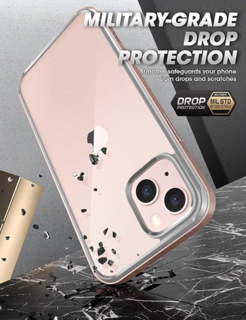 ETUI OCHRONNE APPLE IPHONE 13 PRZEZROCZYSTE RÓŻOWA RAMKA CASE A2482