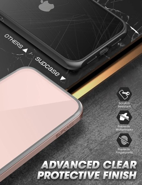 ETUI OCHRONNE APPLE IPHONE 13 PRZEZROCZYSTE RÓŻOWA RAMKA CASE A2482