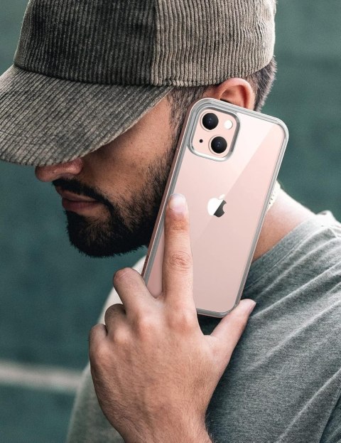 ETUI OCHRONNE APPLE IPHONE 13 PRZEZROCZYSTE RÓŻOWA RAMKA CASE A2482