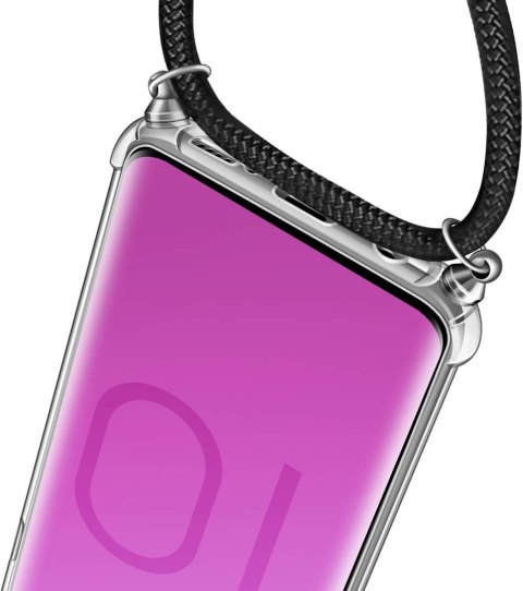 ETUI OCHRONNE SAMSUNG GALAXY S10 PLUS PRZEZROCZYSTE SMYCZ CZARNA CASE