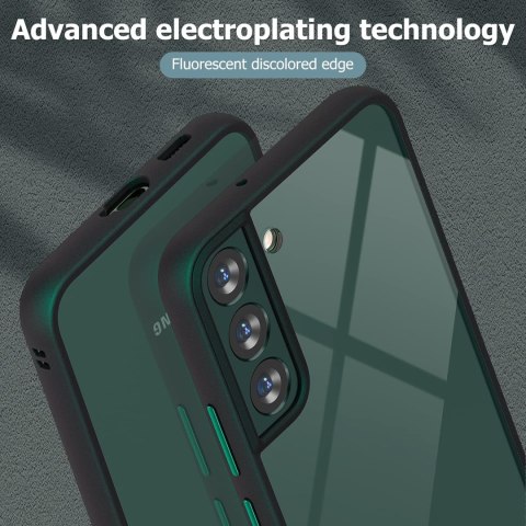 ETUI SAMSUNG GALAXY S22+ PRZEZROCZYSTE CASE OCHRONNY ZIELONA RAMKA ETUI SAMSUNG GALAXY S22+ PRZEZROCZYSTE CASE OCHRONNY ZIELONA RAMKA