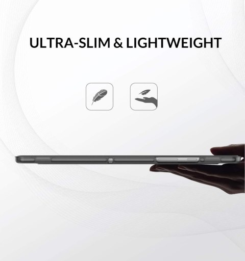 ETUI SAMSUNG GALAXY TAB A7 10.4 CIEMNE SZARE ZAMYKANE Z KLAPKĄ MAGNES