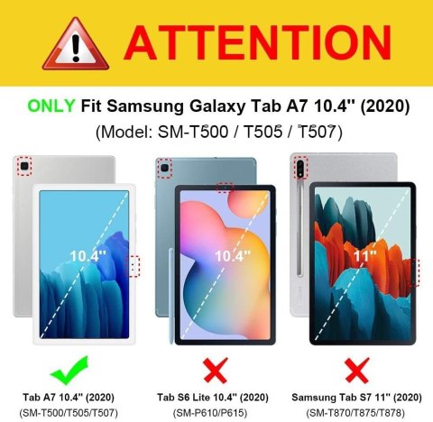 ETUI SAMSUNG GALAXY TAB A7 ZAMYKANE Z KLAWIATURĄ KABEL USB CIEMNE SZARE