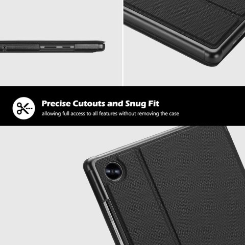 ETUI TABLET SAMSUNG GALAXY TAB A8 10.5" ZAMYKANE CZARNE Z KLAPKĄ SM-X205