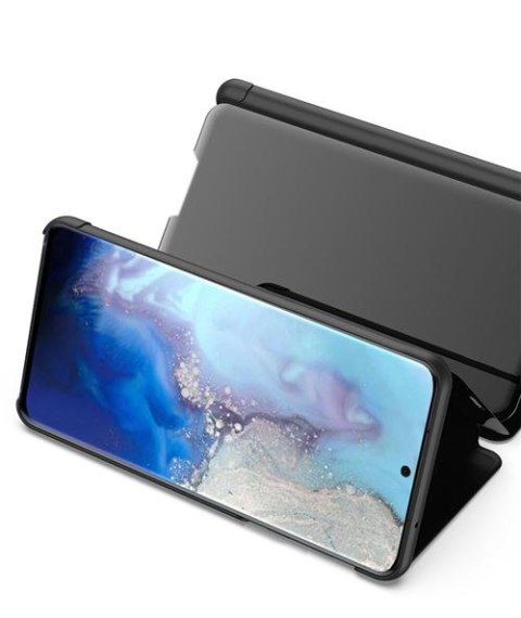 ETUI Z KLAPKĄ DO SAMSUNG GALAXY S20 LUSTRZANE CZARNE ZAMYKANE ETUI Z KLAPKĄ DO SAMSUNG GALAXY S20 LUSTRZANE CZARNE ZAMYKANE
