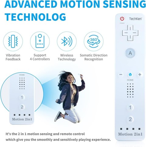 KONTROLER do Wii Motion Plus Nunchuck zamiennik BIAŁY 1kpl TechKen KONTROLER do Wii Motion Plus Nunchuck zamiennik BIAŁY 1kpl TechKen
