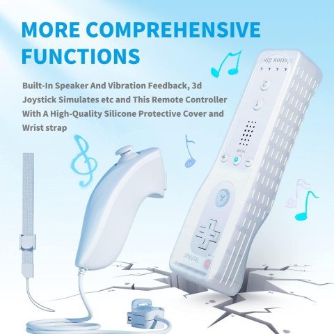 KONTROLER do Wii Motion Plus Nunchuck zamiennik BIAŁY 1kpl TechKen KONTROLER do Wii Motion Plus Nunchuck zamiennik BIAŁY 1kpl TechKen