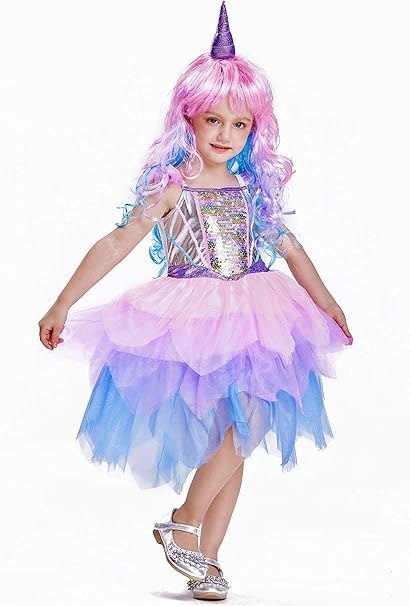 KOSTIUM HALLOWEEN JEDNOROŻEC KSIĘŻNICZKA SUKIENKA BAL PRZEBIERAŃCÓW 3-4 LAT KOSTIUM HALLOWEEN JEDNOROŻEC KSIĘŻNICZKA SUKIENKA BAL PRZEBIERAŃCÓW 3-4 LAT
