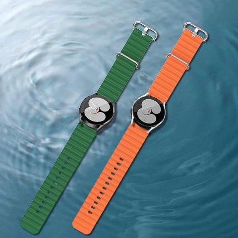 2xPASEK DO ZEGARKA Samsung Galaxy Watch 5/4 SILIKON ZIELONY POMARAŃCZ 20mm 2xPASEK DO ZEGARKA Samsung Galaxy Watch 5/4 SILIKON ZIELONY POMARAŃCZ 20mm
