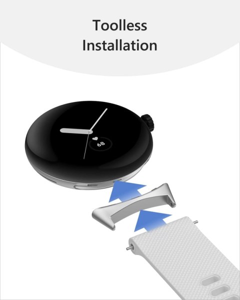 ADAPTER PASKA 20mm DO ZEGARKA Google Pixel 3/2 41mm SREBRNY 4szt ADAPTER PASKA 20mm DO ZEGARKA Google Pixel 3/2 41mm SREBRNY 4szt
