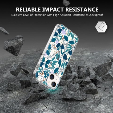 ETUI APPLE IPHONE 13/14 PRZEZROCZYSTY KWIATY LIŚCIE TUCCH SILIKON +SZKŁO ETUI APPLE IPHONE 13/14 PRZEZROCZYSTY KWIATY LIŚCIE TUCCH SILIKON +SZKŁO