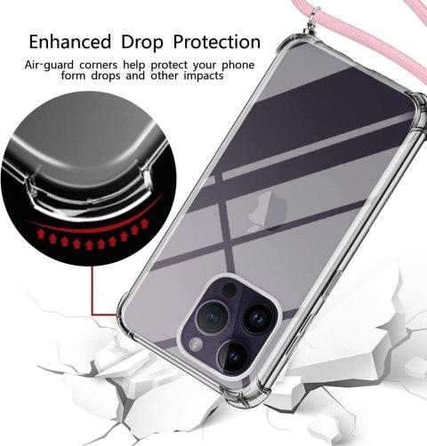 ETUI APPLE IPHONE 14 PRO MAX CASE PRZEŹROCZYSTY ZE SZNURKIEM +SZKŁO RYSIK ETUI APPLE IPHONE 14 PRO MAX CASE PRZEŹROCZYSTY ZE SZNURKIEM +SZKŁO RYSIK