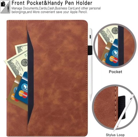 ETUI DO APPLE IPAD AIR 4 10.9" Z KLAPKĄ BRĄZOWY EKO SKÓRA +SZKŁO +RYSIK ETUI DO APPLE IPAD AIR 4 10.9" Z KLAPKĄ BRĄZOWY EKO SKÓRA +SZKŁO +RYSIK