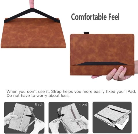 ETUI DO APPLE IPAD AIR 4 10.9" Z KLAPKĄ BRĄZOWY EKO SKÓRA +SZKŁO +RYSIK ETUI DO APPLE IPAD AIR 4 10.9" Z KLAPKĄ BRĄZOWY EKO SKÓRA +SZKŁO +RYSIK
