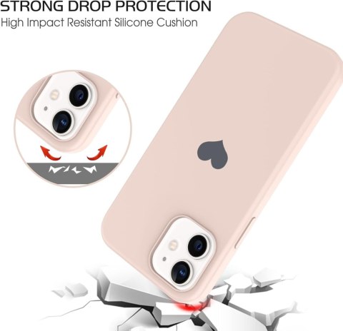 ETUI DO APPLE IPHONE 12 SILIKONOWY RÓŻOWY CASE OBUDOWA PLECKI