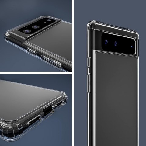 ETUI DO GOOGLE PIXEL 6 PRO PRZEZROCZYSTY CASE SILIKONOWY ODPORNY GRUBY