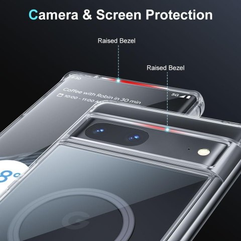ETUI DO GOOGLE PIXEL 7 PRZEZROCZYSTE GRUBE SOLIDNE +NAKLEJKA NA KARTĘ