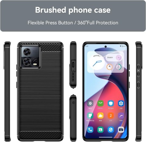 ETUI DO MOTOROLA MOTO S30 PRO CZARNE SILIKONOWE ELASTYCZNE WYTRZYMAŁE