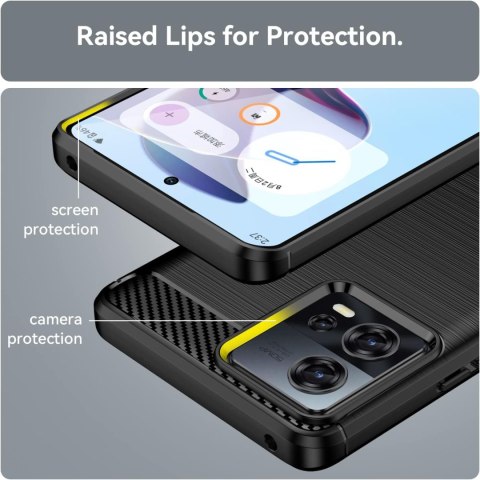 ETUI DO MOTOROLA MOTO S30 PRO CZARNE SILIKONOWE ELASTYCZNE WYTRZYMAŁE
