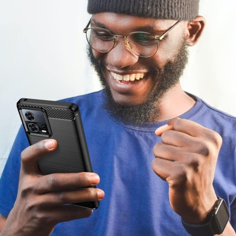ETUI DO MOTOROLA MOTO S30 PRO CZARNE SILIKONOWE ELASTYCZNE WYTRZYMAŁE