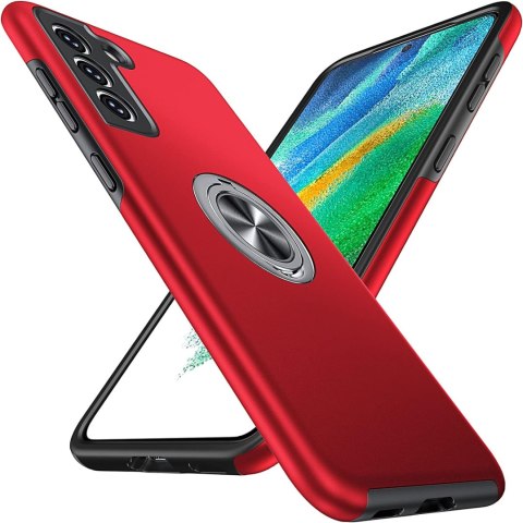ETUI DO SAMSUNG GALAXY S22+ CZERWONY Z RINGIEM SATYNOWY SOLIDNY UCHWYT ETUI DO SAMSUNG GALAXY S22+ CZERWONY Z RINGIEM SATYNOWY SOLIDNY UCHWYT