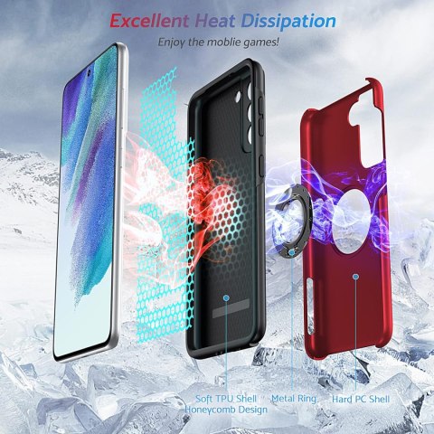 ETUI DO SAMSUNG GALAXY S22+ CZERWONY Z RINGIEM SATYNOWY SOLIDNY UCHWYT ETUI DO SAMSUNG GALAXY S22+ CZERWONY Z RINGIEM SATYNOWY SOLIDNY UCHWYT