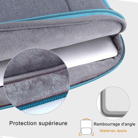 ETUI POKROWIEC NA LAPTOP TABLET NOTEBOOK SZARY DO 13,3" POJEMNA +TORBA