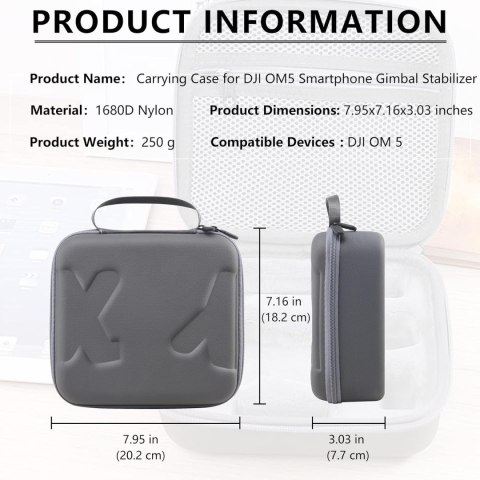 ETUI POKROWIEC SZARY DO DJI OM 5 TORBA CASE ETUI POKROWIEC SZARY DO DJI OM 5 TORBA CASE