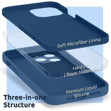 ETUI SILIKONOWE APPLE IPHONE 13 PRO MAX NIEBIESKI + 2x SZKŁO ETUI SILIKONOWE APPLE IPHONE 13 PRO MAX NIEBIESKI + 2x SZKŁO