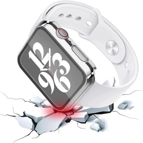 ETUI SZKŁO HARTOWANE DO APPLE WATCH SERIES 6/5/4/SE 44 MM RAMKA SREBRNA ETUI SZKŁO HARTOWANE DO APPLE WATCH SERIES 6/5/4/SE 44 MM RAMKA SREBRNA