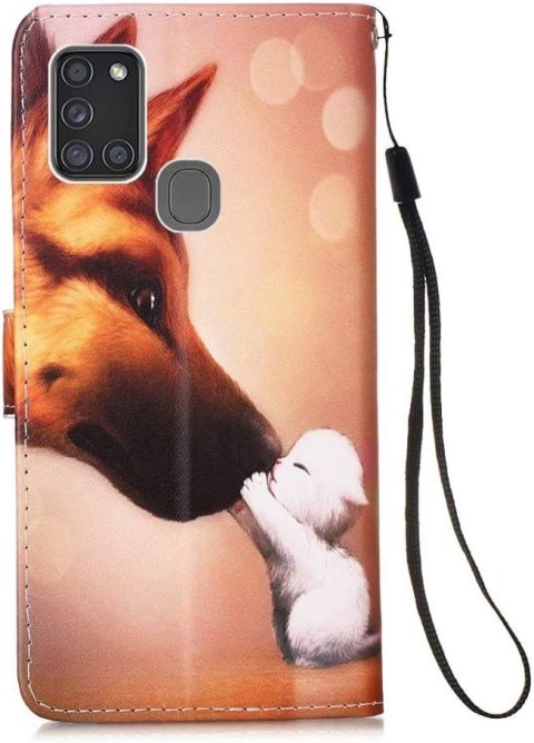 ETUI Z KLAPKĄ SAMSUNG GALAXY A21S PIES Z KOTEM CIEPŁE KOLORY ETUI Z KLAPKĄ SAMSUNG GALAXY A21S PIES Z KOTEM CIEPŁE KOLORY