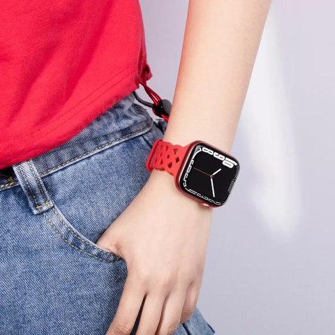 PASEK DO ZEGARKA APPLE WATCH 38/40/41 mm SE/9/8/7/6/5/4/3/2/1 CZERWONY AŻUR PASEK DO ZEGARKA APPLE WATCH 38/40/41 mm SE/9/8/7/6/5/4/3/2/1 CZERWONY AŻUR