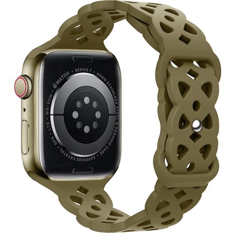 PASEK DO ZEGARKA APPLE WATCH 38/40/41 mm SE/9/8/7/6/5/4/3/2/1 OLIWKOWY AŻUR PASEK DO ZEGARKA APPLE WATCH 38/40/41 mm SE/9/8/7/6/5/4/3/2/1 OLIWKOWY AŻUR