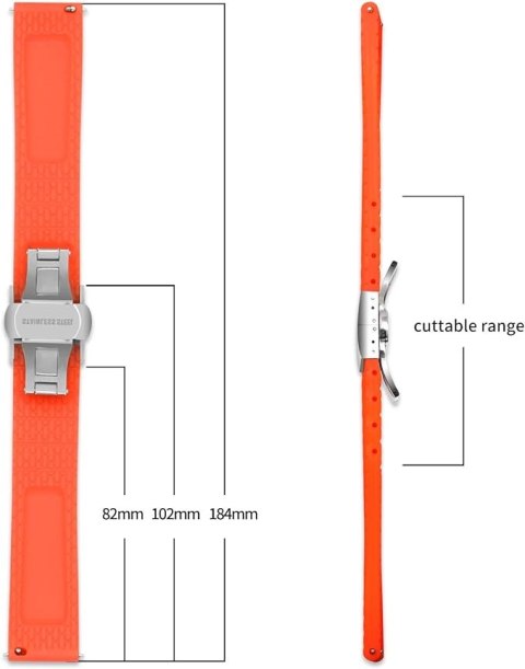 PASEK DO ZEGARKA CZERWONY SILIKONOWY UNIWERSALNY 18mm PASEK DO ZEGARKA CZERWONY SILIKONOWY UNIWERSALNY 18mm