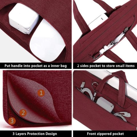TORBA NA LAPTOPA POKROWIEC CZERWONY 15.6-16" ELEGANCKA +PASEK VOOVA TORBA NA LAPTOPA POKROWIEC CZERWONY 15.6-16" ELEGANCKA +PASEK VOOVA