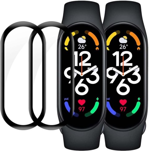 ETUI FOLIA NA SMARTWATCH OPASKE XIAOMI MI BAND 7 CZARNA RAMKA 2 SZTUKI ETUI FOLIA NA SMARTWATCH OPASKE XIAOMI MI BAND 7 CZARNA RAMKA 2 SZTUKI