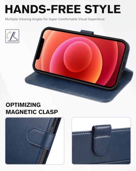 ETUI POKROWIEC APPLE IPHONE 12/12 PRO 6.1" NIEBIESKI ZAMYKANY Z KLAPKĄ CASE ETUI POKROWIEC APPLE IPHONE 12/12 PRO 6.1" NIEBIESKI ZAMYKANY Z KLAPKĄ CASE