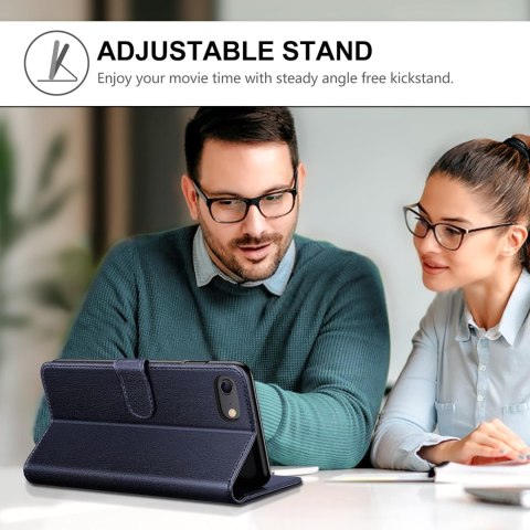 ETUI POKROWIEC APPLE IPHONE SE 2022/2020/8/7 NIEBIESKI ZAMYKANY Z KLAPKĄ ETUI POKROWIEC APPLE IPHONE SE 2022/2020/8/7 NIEBIESKI ZAMYKANY Z KLAPKĄ